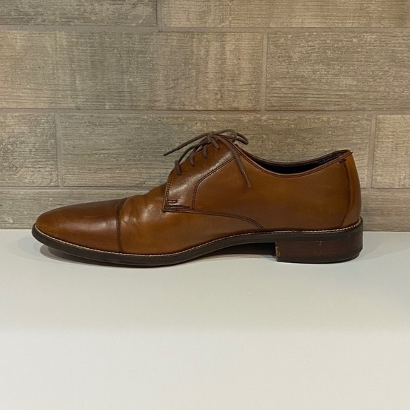 Cole Haan Mens Lenox Hill British Tan Cap Toe Lace Up Dress Oxfords Size 12 M - Picture 9 of 13